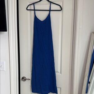Blue Sleeveless Maxi Dress